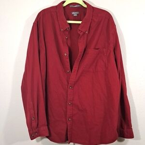 Eddie Bauer 2XL Burgundy Red Maroon Long Sleeve Top